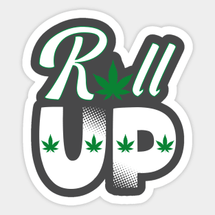 Roll Up Weed Sticker